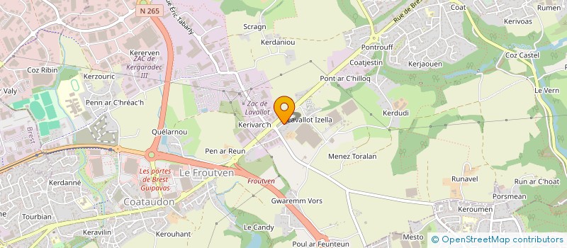 localisation de l'entreprise SCI DE PEN HOAT  GUIPAVAS