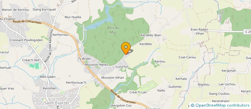 localisation de l'entreprise SCI DE PENHOAT  SAINT-EVARZEC