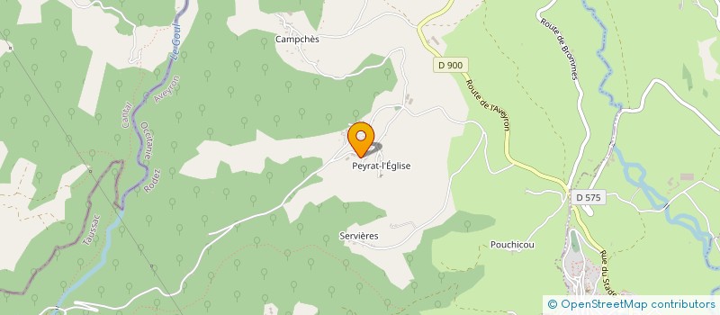 localisation de l'entreprise SCI DE PEYRAT  TAUSSAC