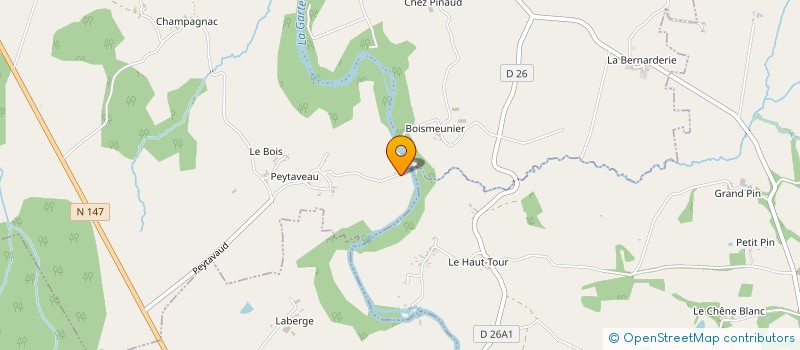 localisation de l'entreprise SCI DE PEYTAVAUD  VAL-D'OIRE-ET-GARTEMPE