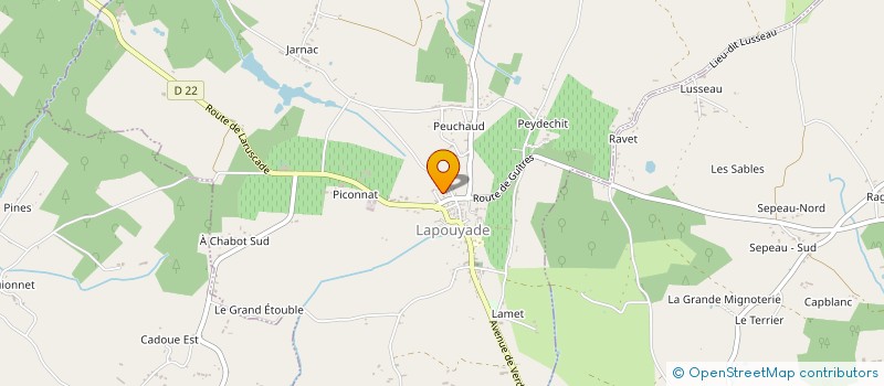 localisation de l'entreprise SCI DE PICONNAT  LAPOUYADE