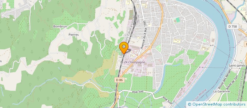 localisation de l'entreprise SCI DE PIERREGOURDE à TOURNON-SUR-RHONE