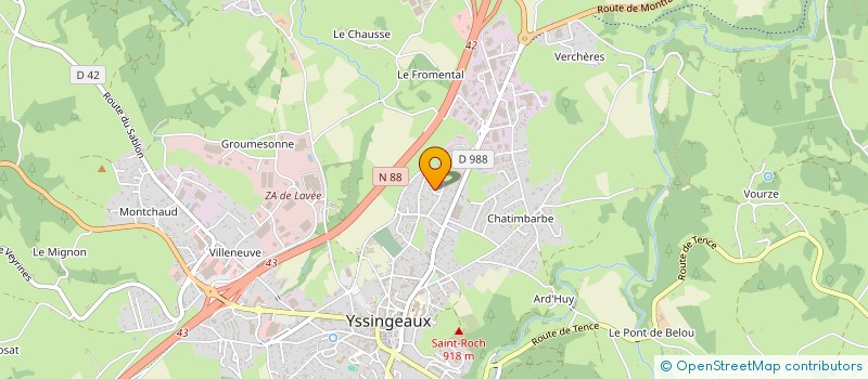 localisation de l'entreprise SCI DE PLAFAY  YSSINGEAUX