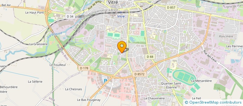 localisation de l'entreprise SCI DE PLAGUE  VITRE