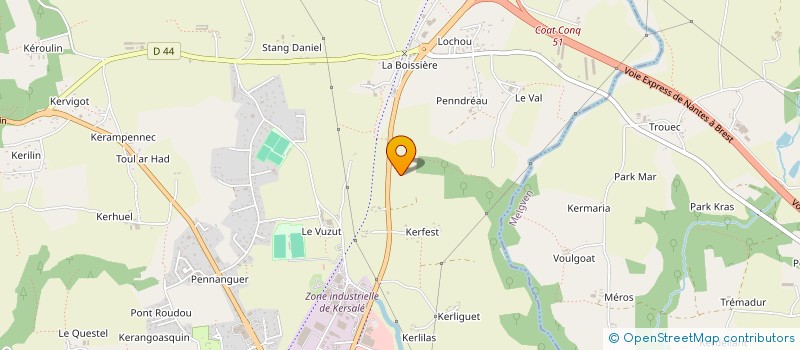 localisation de l'entreprise SCI DE POULFANC  CONCARNEAU