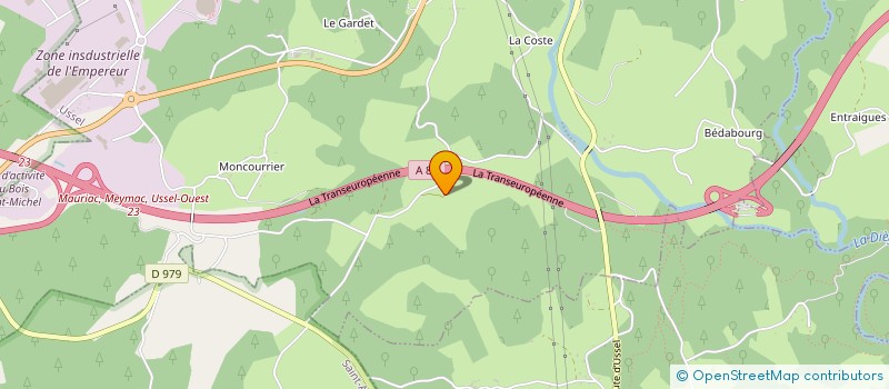 localisation de l'entreprise SCI DE PRADINAS à USSEL