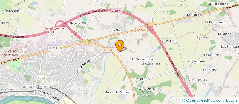 localisation de l'entreprise SCI DE PUYJARREAU  TONNAY-CHARENTE