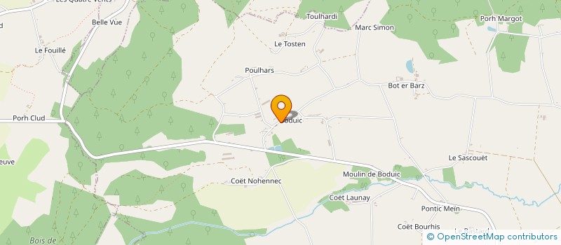 localisation de l'entreprise SCI DE QUENECAN  CLEGUEREC