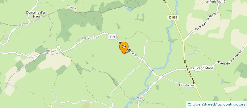 localisation de l'entreprise SCI DE RECHIGY  MILLAY