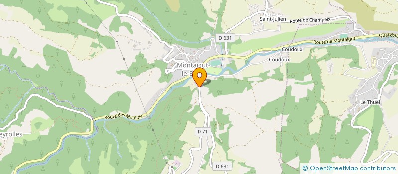 localisation de l'entreprise SCI DE REIGNAT à MONTAIGUT-LE-BLANC