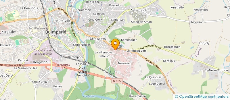 localisation de l'entreprise SCI DE RESTAVY  QUIMPERLE