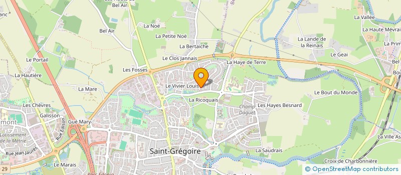 localisation de l'entreprise SCI DE RIEUX  SAINT-GREGOIRE
