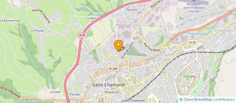 localisation de l'entreprise SCI DE RIGAUDIN  SAINT-CHAMOND