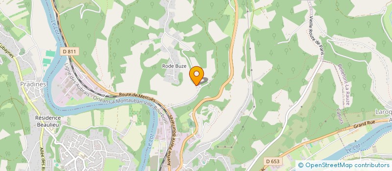 localisation de l'entreprise SCI DE RODE BUSE  CAHORS