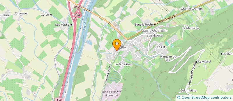 localisation de l'entreprise SCI DE ROMANETIERE  SAINT-QUENTIN-SUR-ISERE