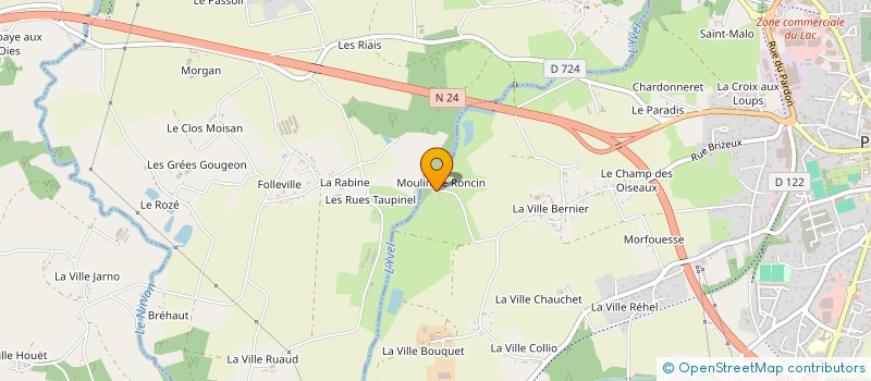 localisation de l'entreprise SCI DE RONCIN  PLOERMEL