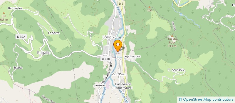 localisation de l'entreprise SCI DE ROQUEMAUREL à SOUEIX-ROGALLE