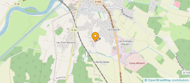 localisation de l'entreprise SCI DE ROSIERE  AUXONNE