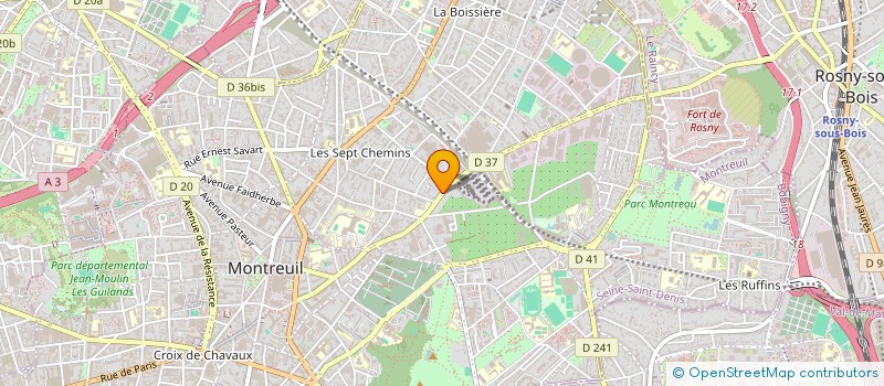 localisation de l'entreprise SCI DE ROSNY à MONTREUIL