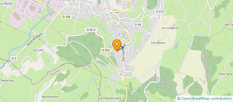 localisation de l'entreprise SCI DE RUSINES  THIZY-LES-BOURGS