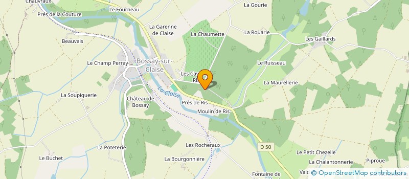 localisation de l'entreprise SCI DE RYS à BOSSAY-SUR-CLAISE