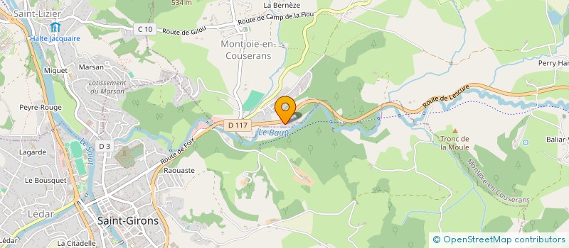 localisation de l'entreprise SCI DE SABAN à MONTJOIE-EN-COUSERANS