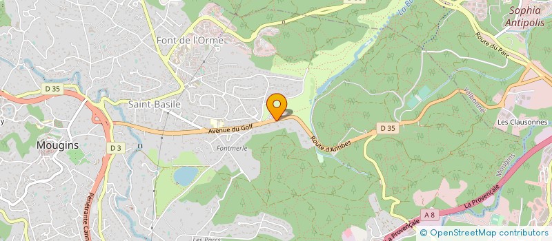 localisation de l'entreprise SCI DE SAINT ANTOINE à MOUGINS
