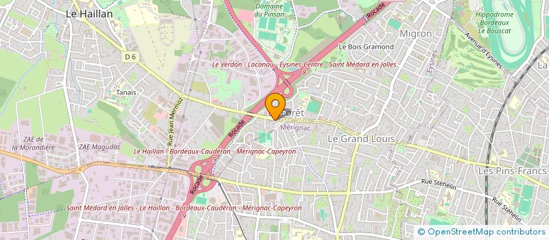 localisation de l'entreprise SCI DE SAINT MEDARD  MERIGNAC