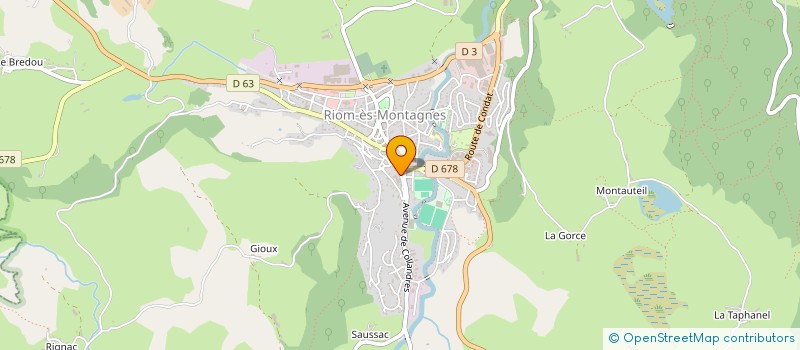 localisation de l'entreprise SCI DE SEDOUR à RIOM-ES-MONTAGNES