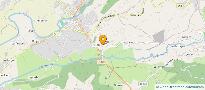 localisation de l'entreprise SCI DE SIERVEN  BRETENOUX