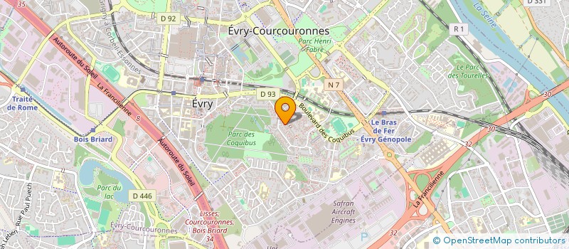 localisation de l'entreprise SCI DE SOLIVAL à EVRY-COURCOURONNES