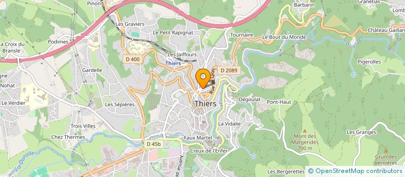 localisation de l'entreprise SCI DE THIERS JUSTICE  THIERS