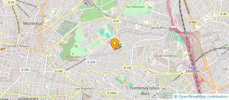 localisation de l'entreprise SCI DE TILLEMONT à MONTREUIL