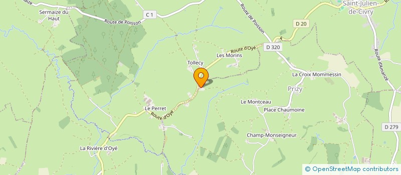 localisation de l'entreprise SCI DE TOLLECY  PRIZY