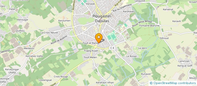 localisation de l'entreprise SCI DE TOULL AR RANNING  PLOUGASTEL-DAOULAS