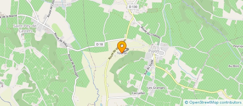 localisation de l'entreprise SCI DE TOURON  PUJOLS