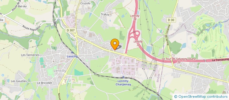 localisation de l'entreprise SCI DE TRALUY  LENTILLY