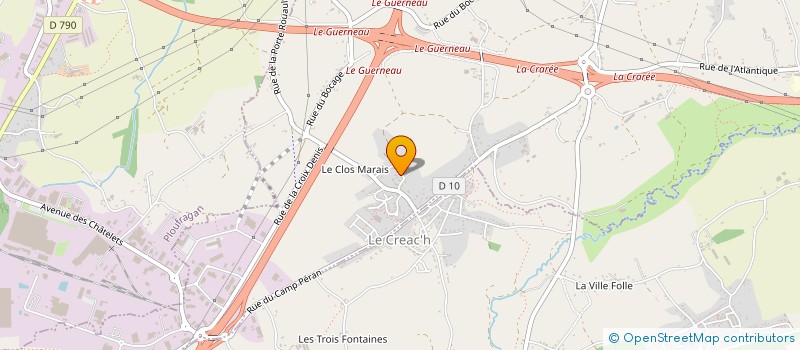 localisation de l'entreprise SCI DE TRELAUNAY  TREGUEUX