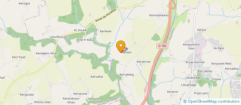 localisation de l'entreprise SCI DE TREVEON  PLUGUFFAN