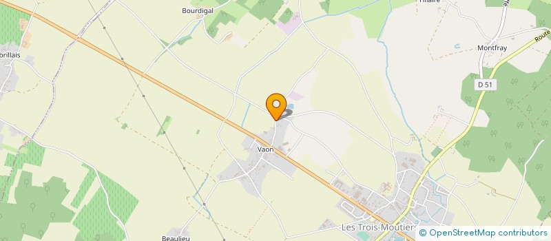 localisation de l'entreprise SCI DE VAON à LES TROIS-MOUTIERS