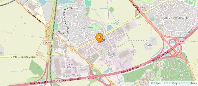 localisation de l'entreprise SCI DE VERNET  BAILLY-ROMAINVILLIERS