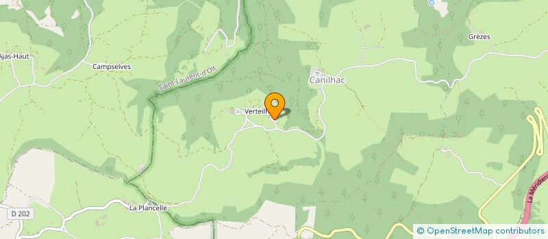 localisation de l'entreprise SCI DE VERTEILHAC  BANASSAC-CANILHAC