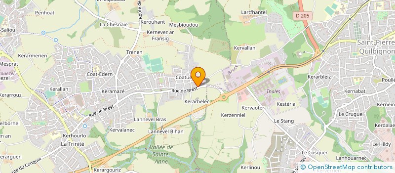 localisation de l'entreprise SCI DE VETERINAIRES BERNARD ET DEVILLAINE  PLOUZANE