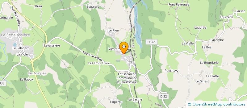 localisation de l'entreprise SCI DE VIESCAMP à LE ROUGET-PERS