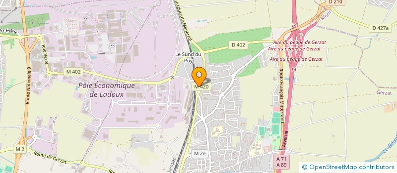 localisation de l'entreprise SCI DE VILELA  GERZAT