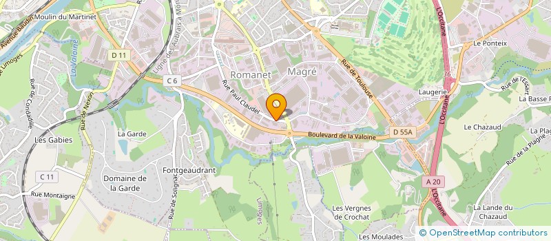 localisation de l'entreprise SCI DE VITRUVE à LIMOGES
