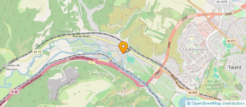 localisation de l'entreprise SCI DE XAINGTONGE  PLOMBIERES-LES-DIJON