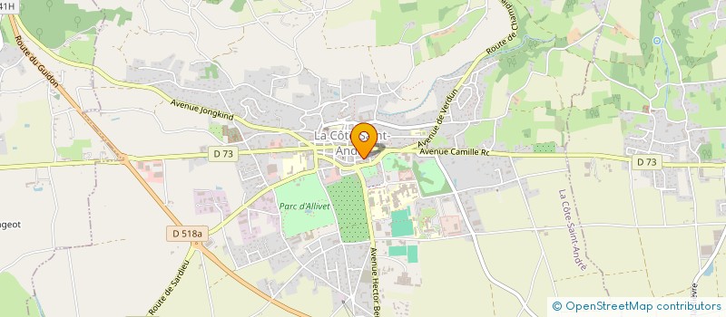 localisation de l'entreprise SCI DEBRIDE IMMO  LA COTE-SAINT-ANDRE