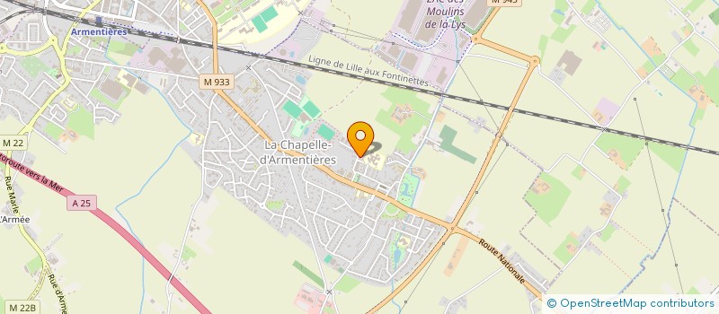 localisation de l'entreprise SCI DEBUSSY  LA CHAPELLE-D'ARMENTIERES