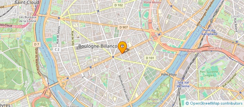 localisation de l'entreprise SCI DECARTE à BOULOGNE-BILLANCOURT